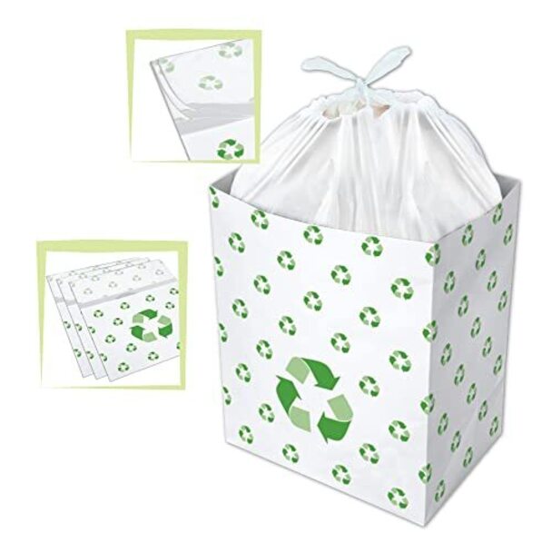 13 Gallon Clean Cubes, 3 Pack (Recycle Pattern - Multi-liner)
